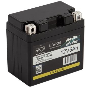 Аккумулятор для мототехники SKN LiFePO4 YTX5L-BS (12V/5Ah/80A) [UTX5L-BS, CT1205, YT5L-BS]
