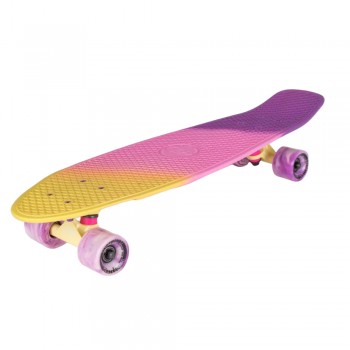 Скейтборд пластиковый TRICOLOR 27" розовый
